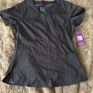 Healing Hands Charcoal Gray scrub top